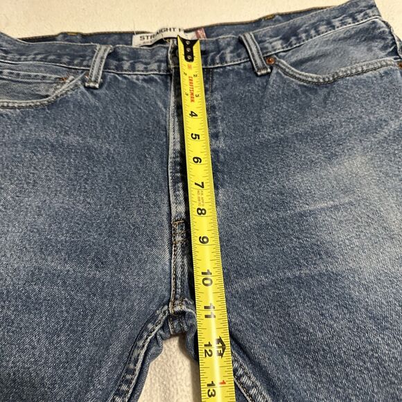Levis 505 Straight Leg Jeans Mens 38x30 Blue Regular Fit   Made in USA - Picture 4 of 10